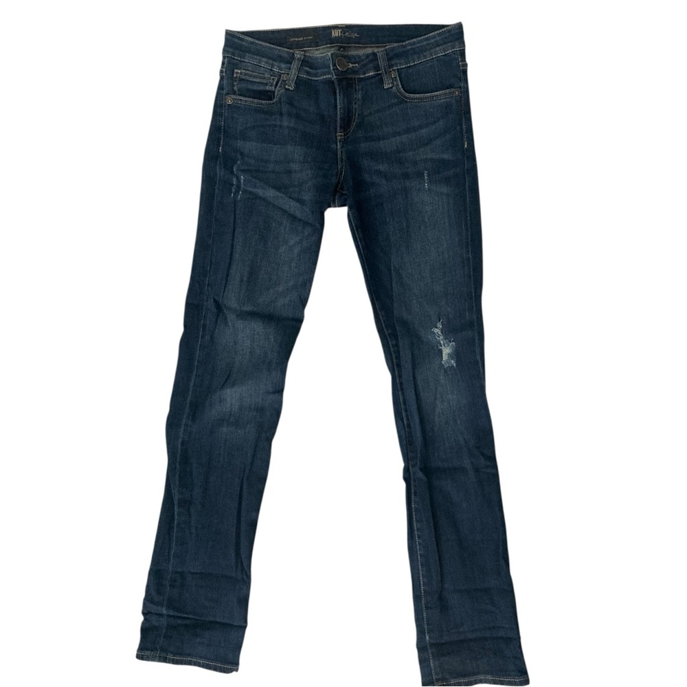 Kut from the Kloth Dark Wash Catherine Boyfriend Distressed Jeans Size 4